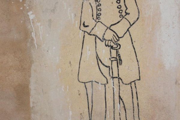 Agrargenossenschaft in Thonhausen - altes Bild unter der Tapete
